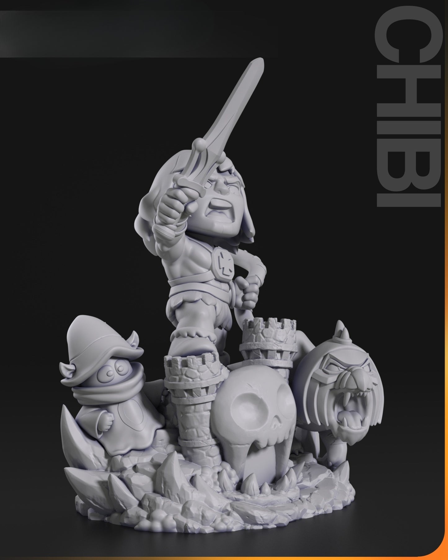 1545 Chibi_HeMan - STL 3D Print Files