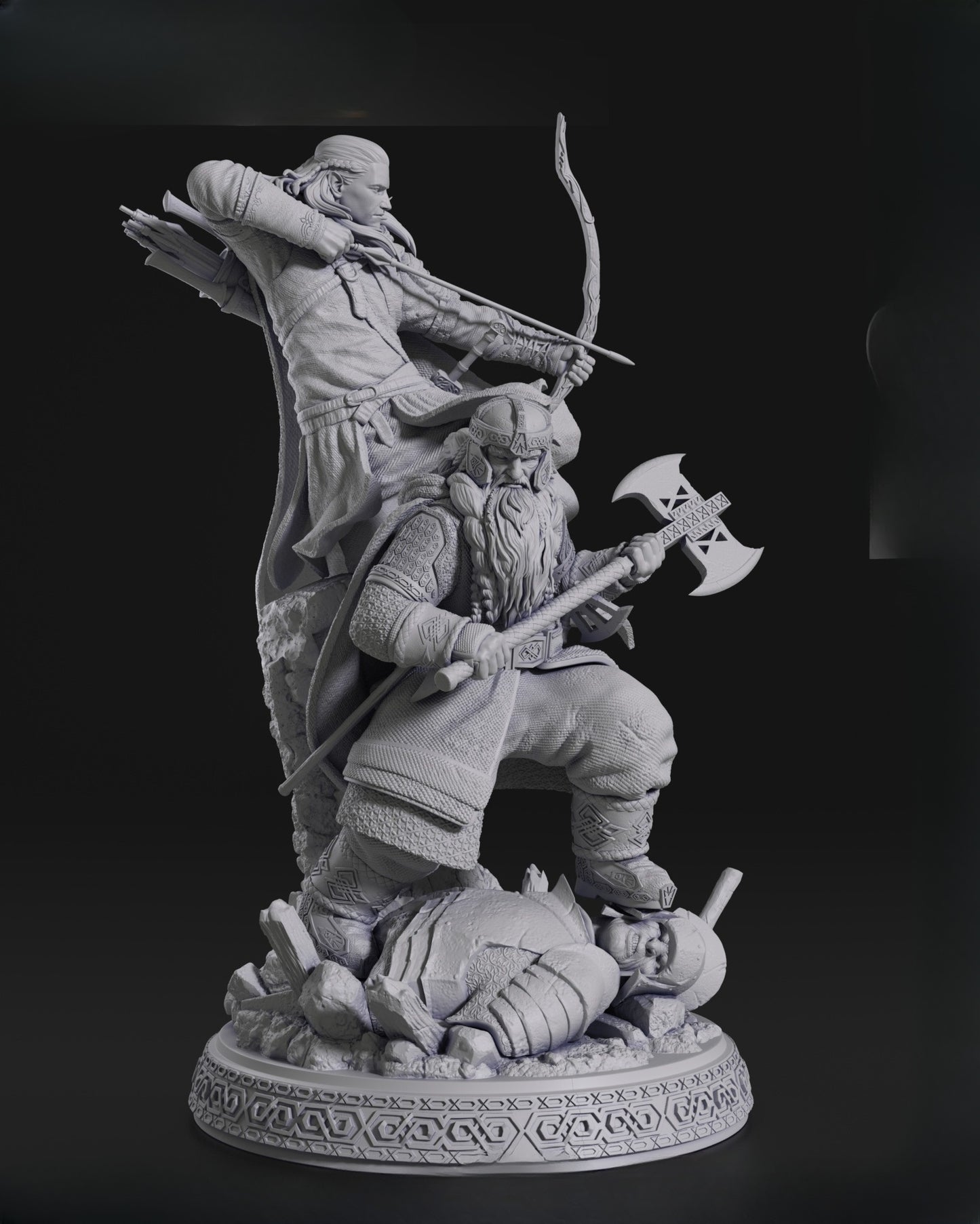 0845 Gimli and Legolas_Lord of the Rings - STL 3D Print Files
