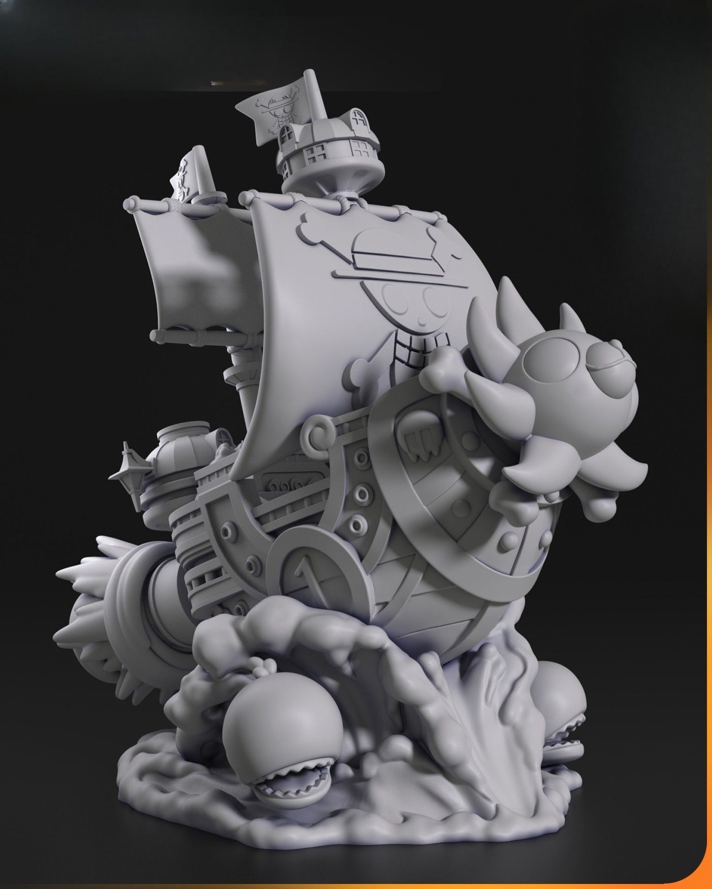 0407 Chibi Thousand Sunny_One Piece - STL 3D Print Files