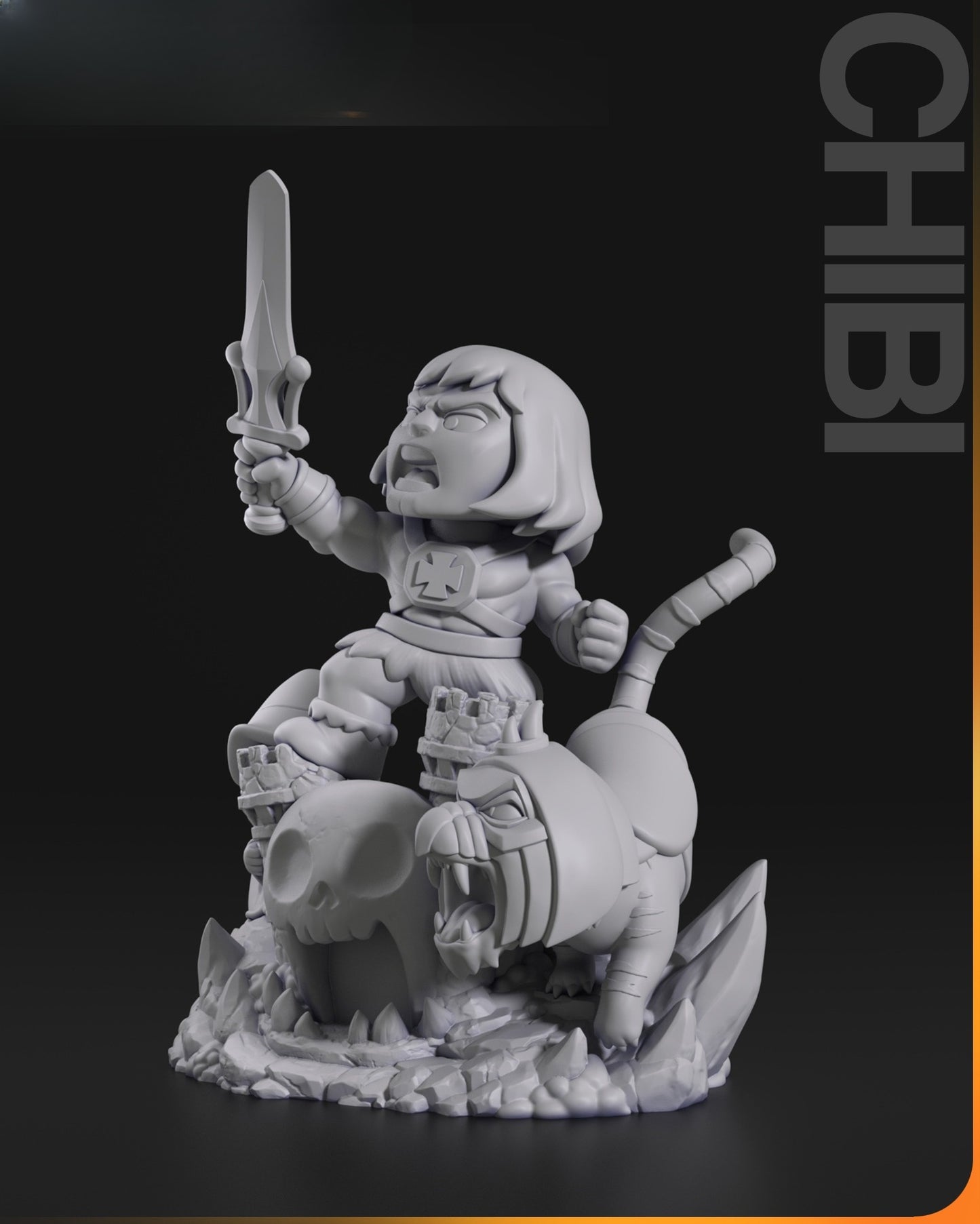 1545 Chibi_HeMan - STL 3D Print Files