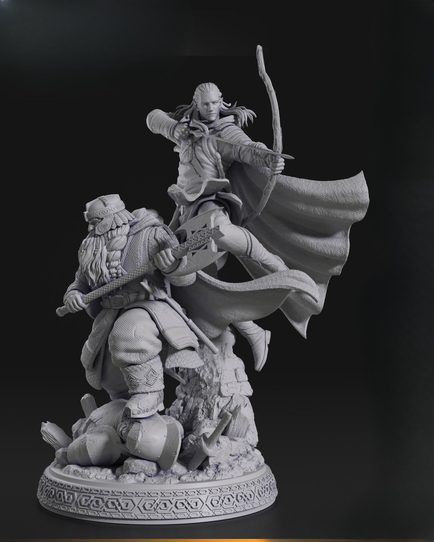 0845 Gimli and Legolas_Lord of the Rings - STL 3D Print Files