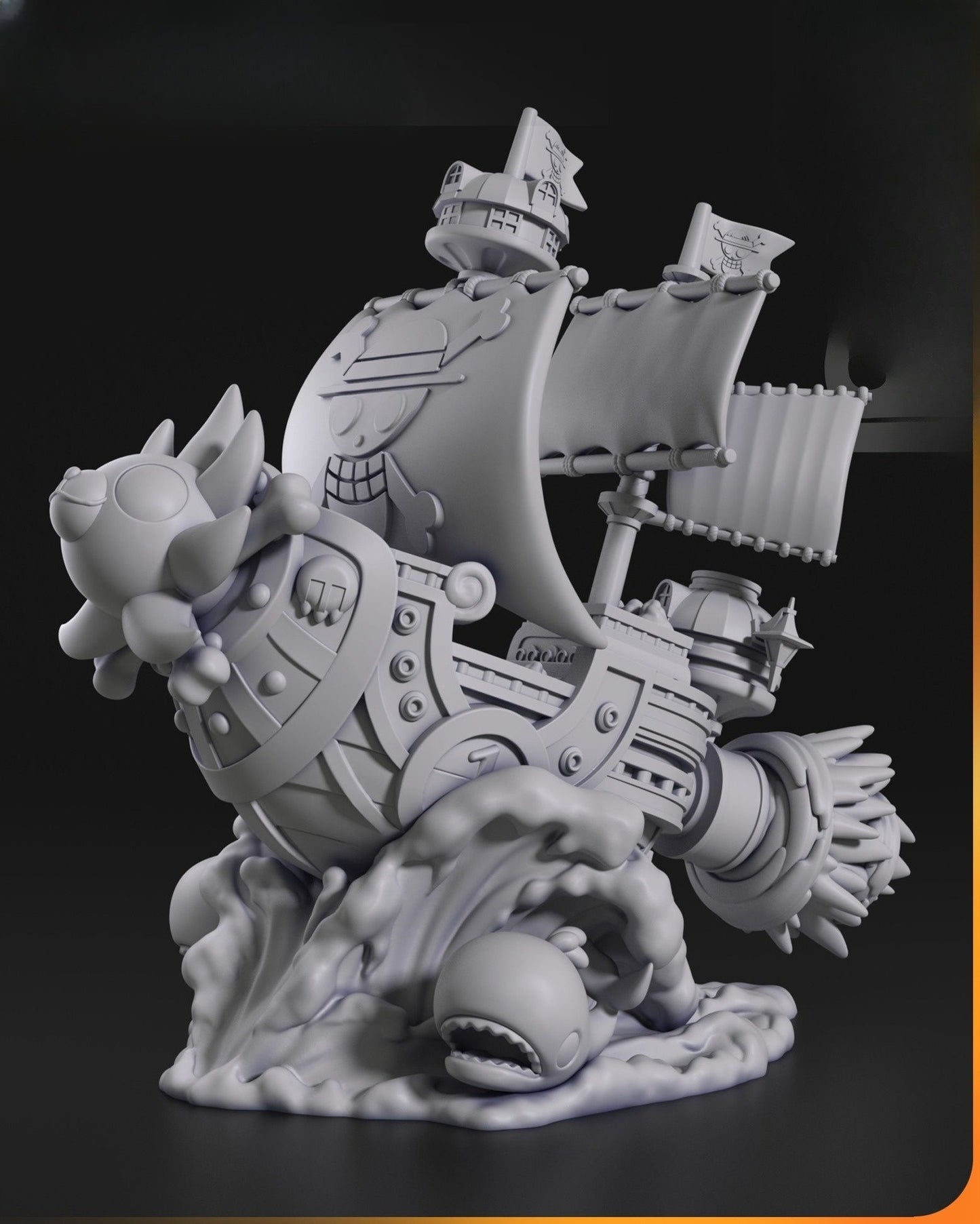 0407 Chibi Thousand Sunny_One Piece - STL 3D Print Files