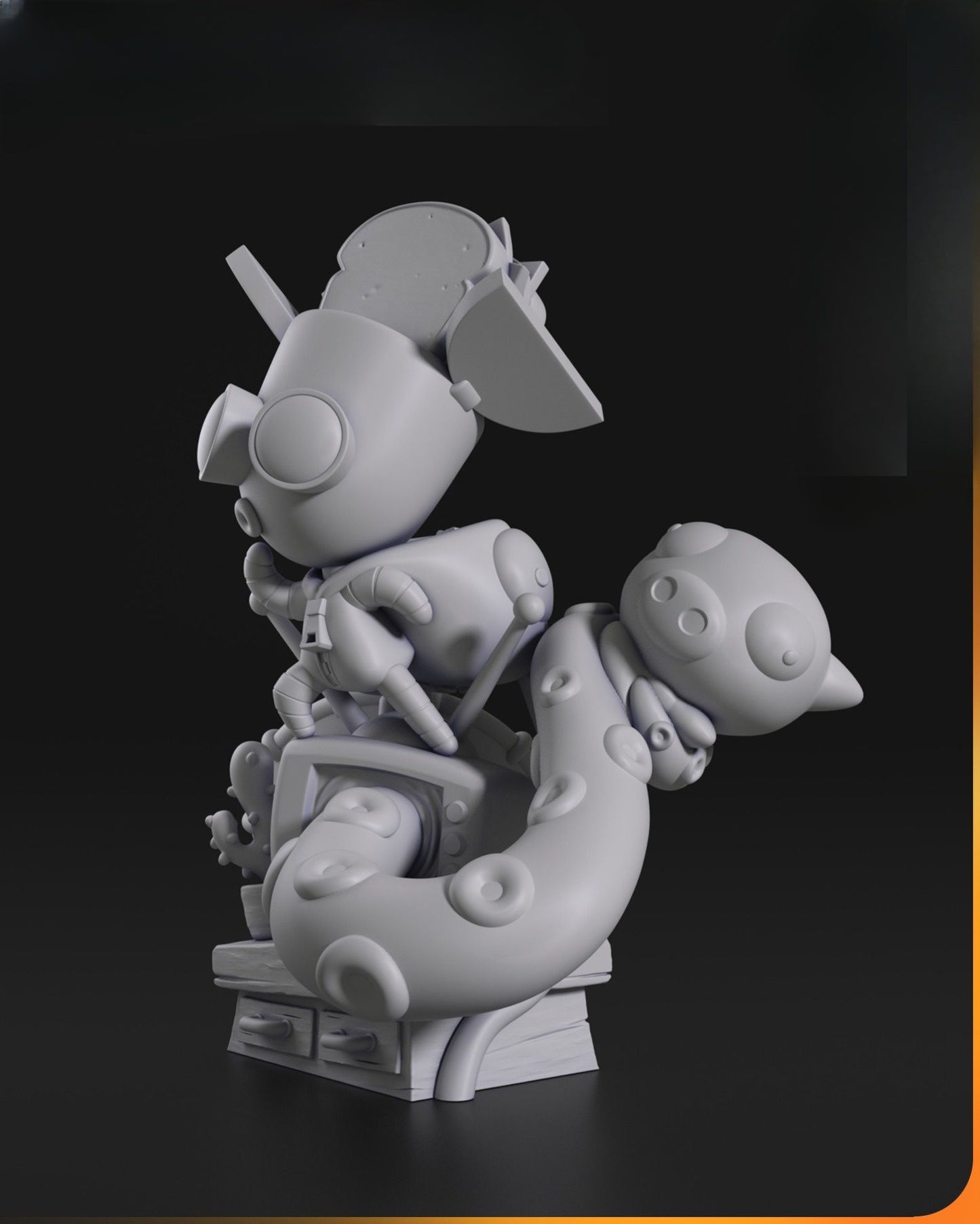 0558 Chibi Gir Invader Zim - STL 3D Print Files