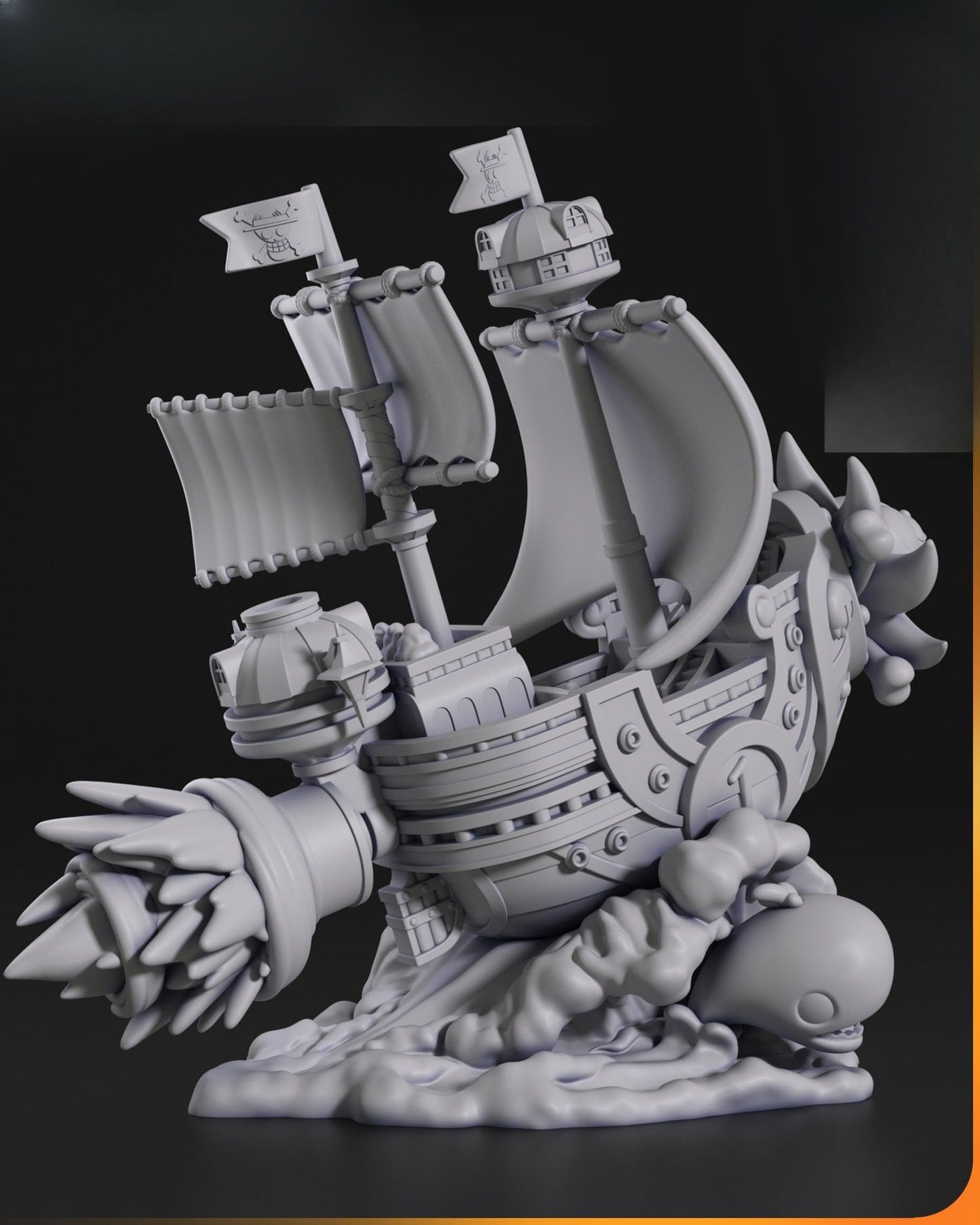 0407 Chibi Thousand Sunny_One Piece - STL 3D Print Files