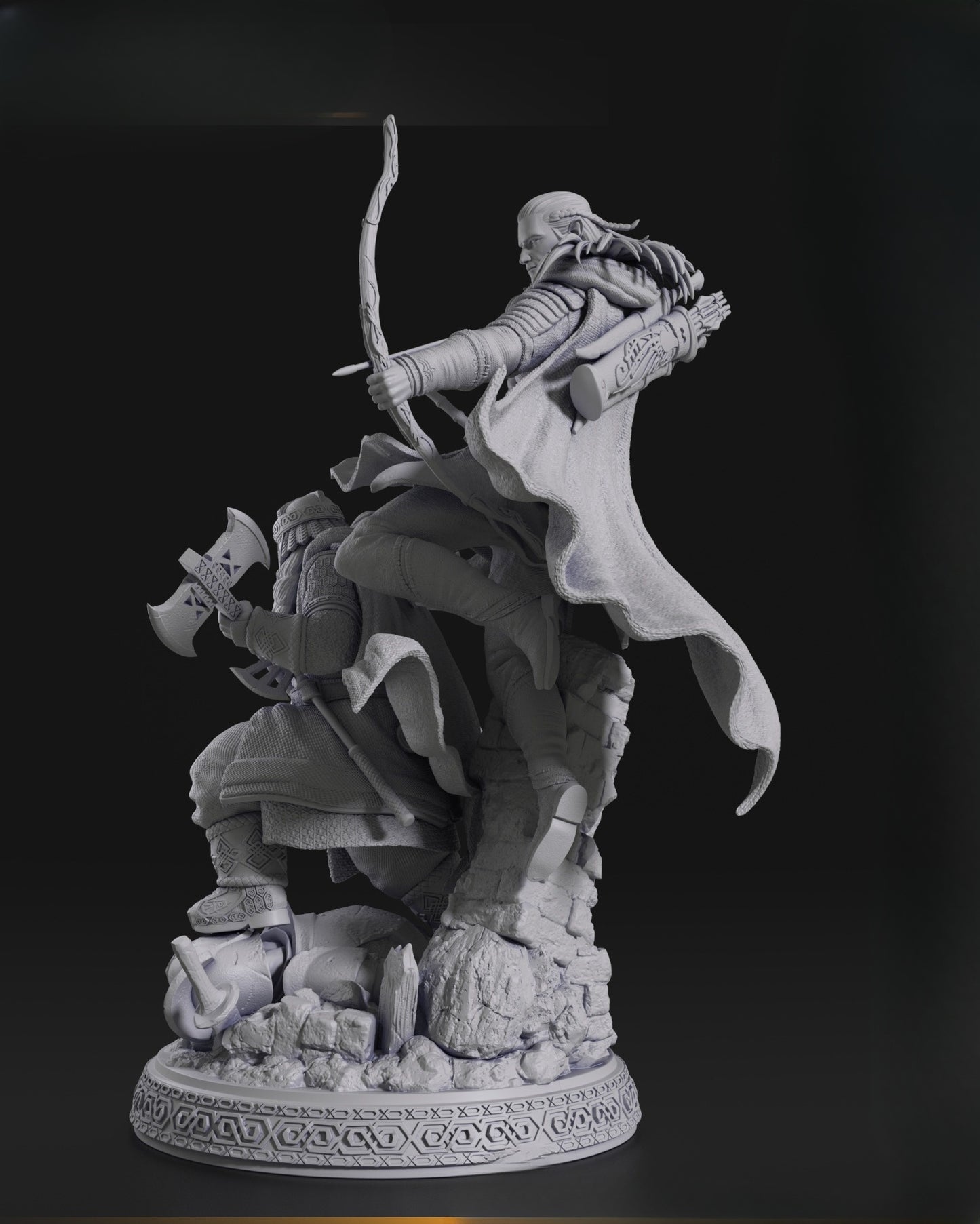 0845 Gimli and Legolas_Lord of the Rings - STL 3D Print Files