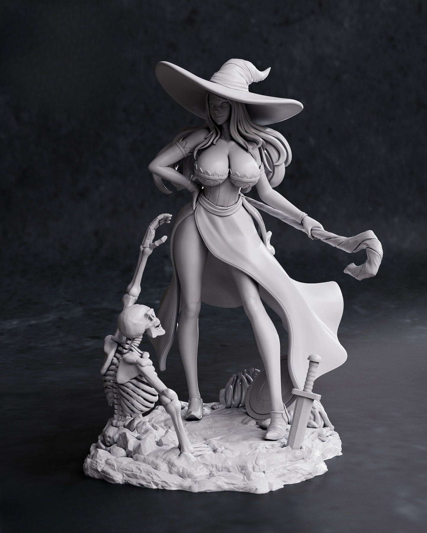 1215 Sorceress_Dragon's Crown - STL 3D Print Files
