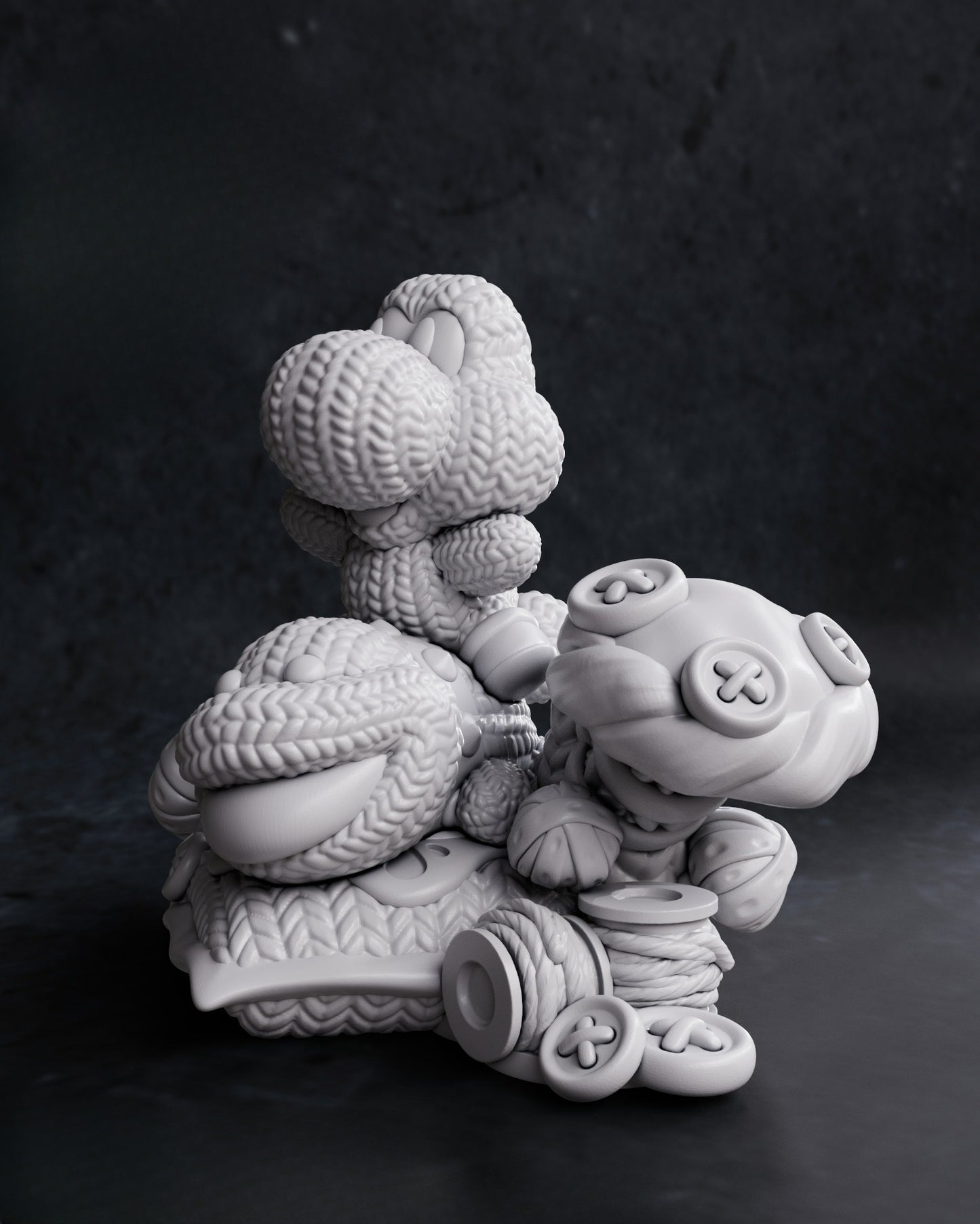 0027 Yoshi - Yoshi Woolly World - STL 3D Print Files