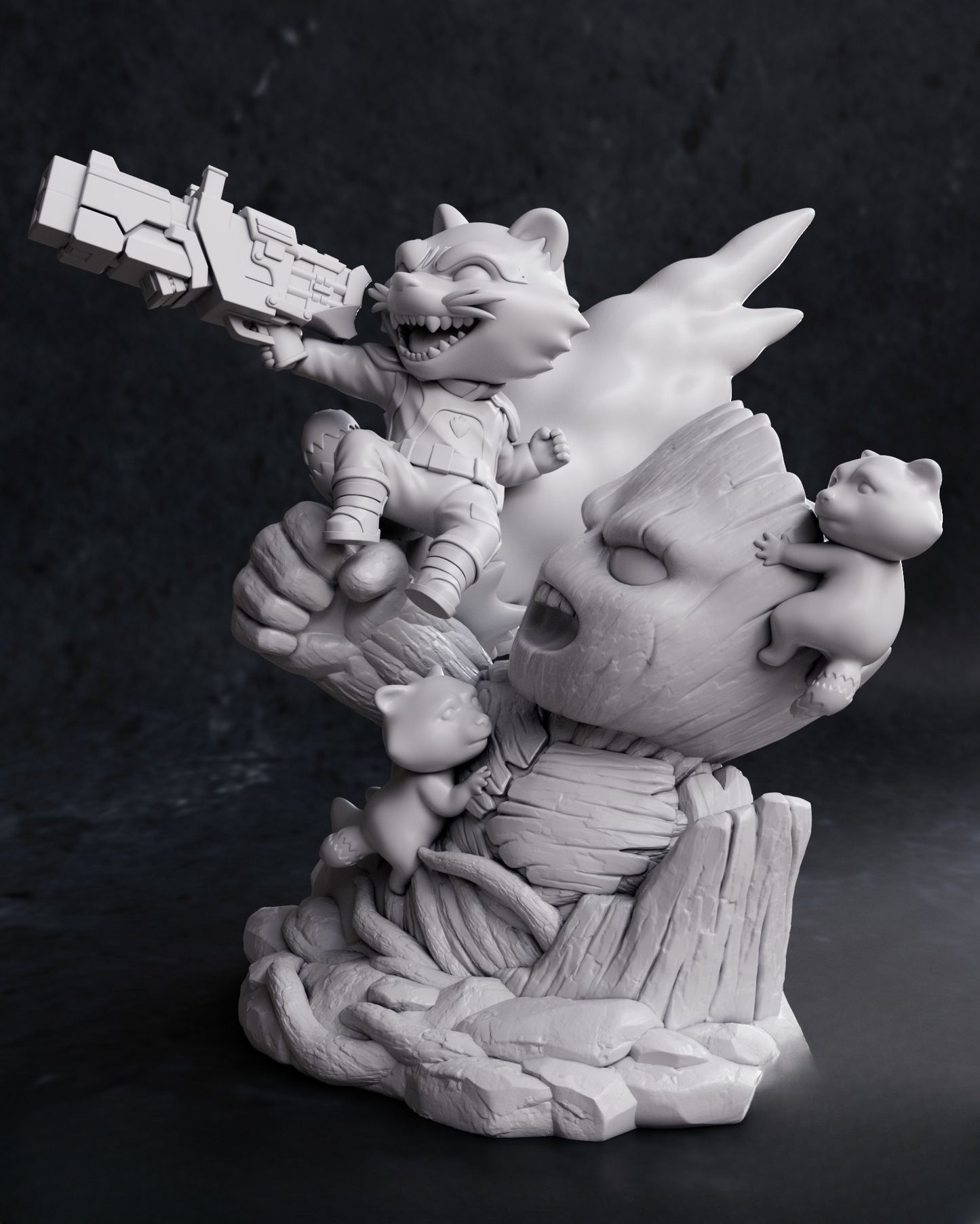 0076 Chibi Rocket from Guardians of the Galaxy - STL 3D Print Files