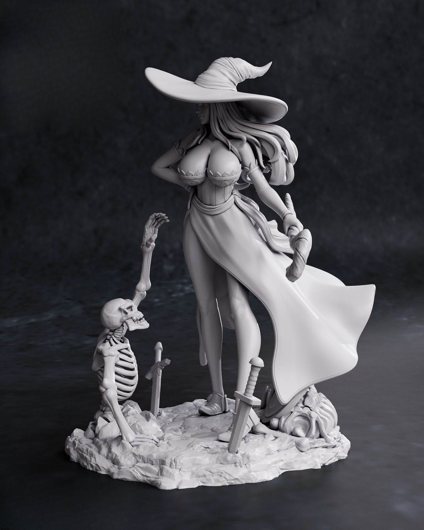 1215 Sorceress_Dragon's Crown - STL 3D Print Files