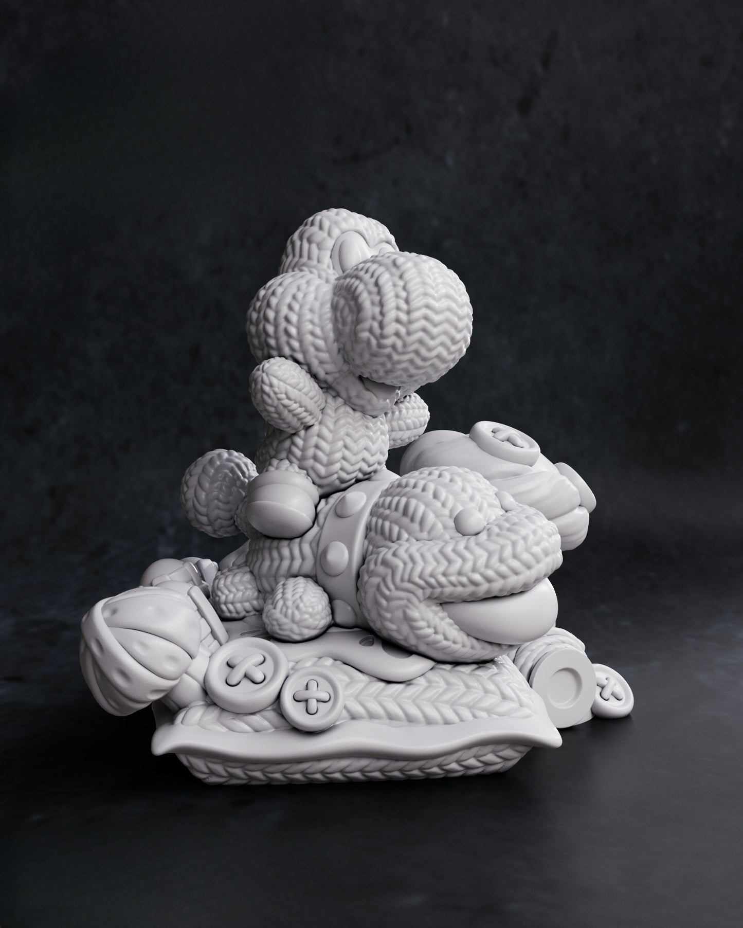 0027 Yoshi - Yoshi Woolly World - STL 3D Print Files