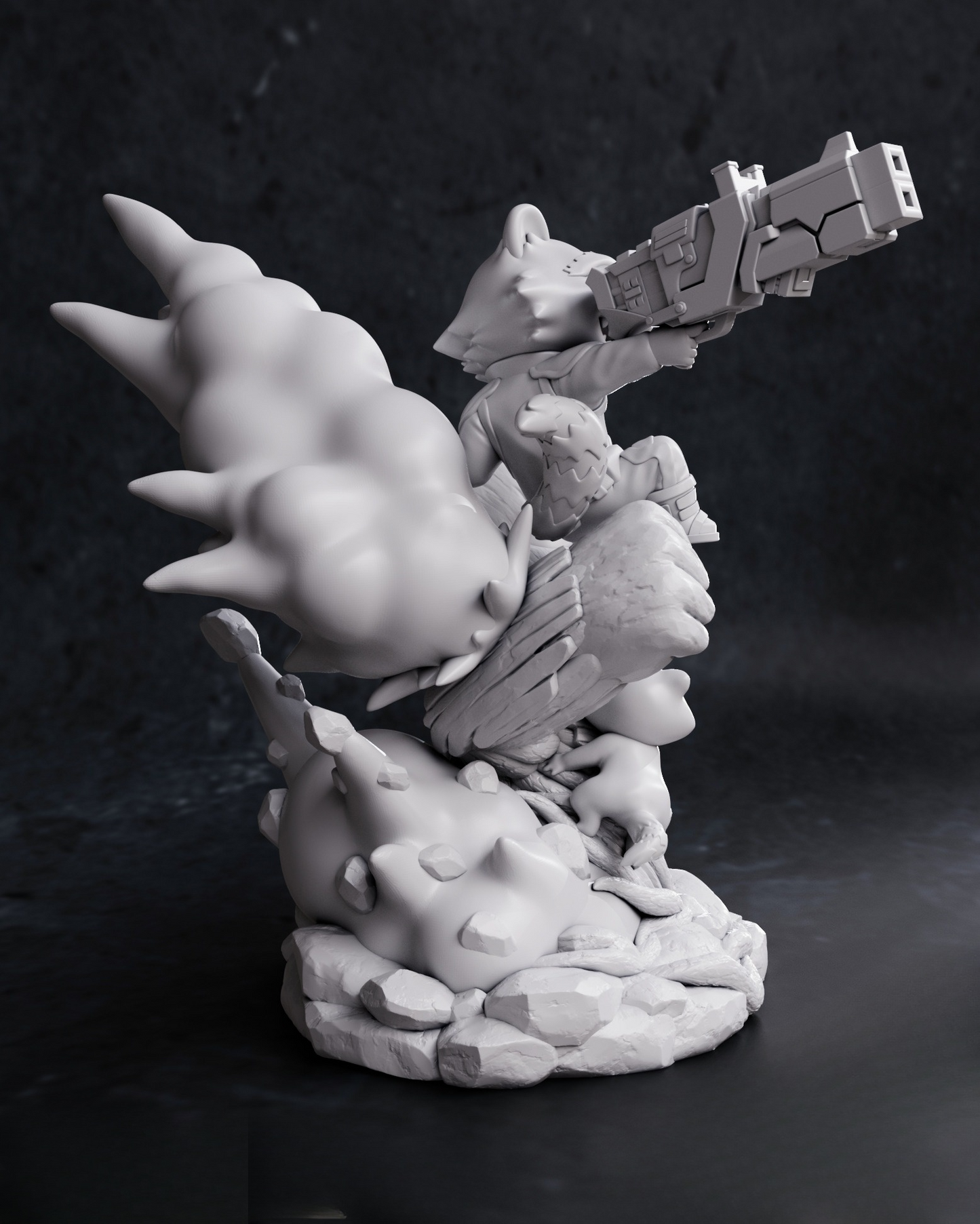 0076 Chibi Rocket from Guardians of the Galaxy - STL 3D Print Files