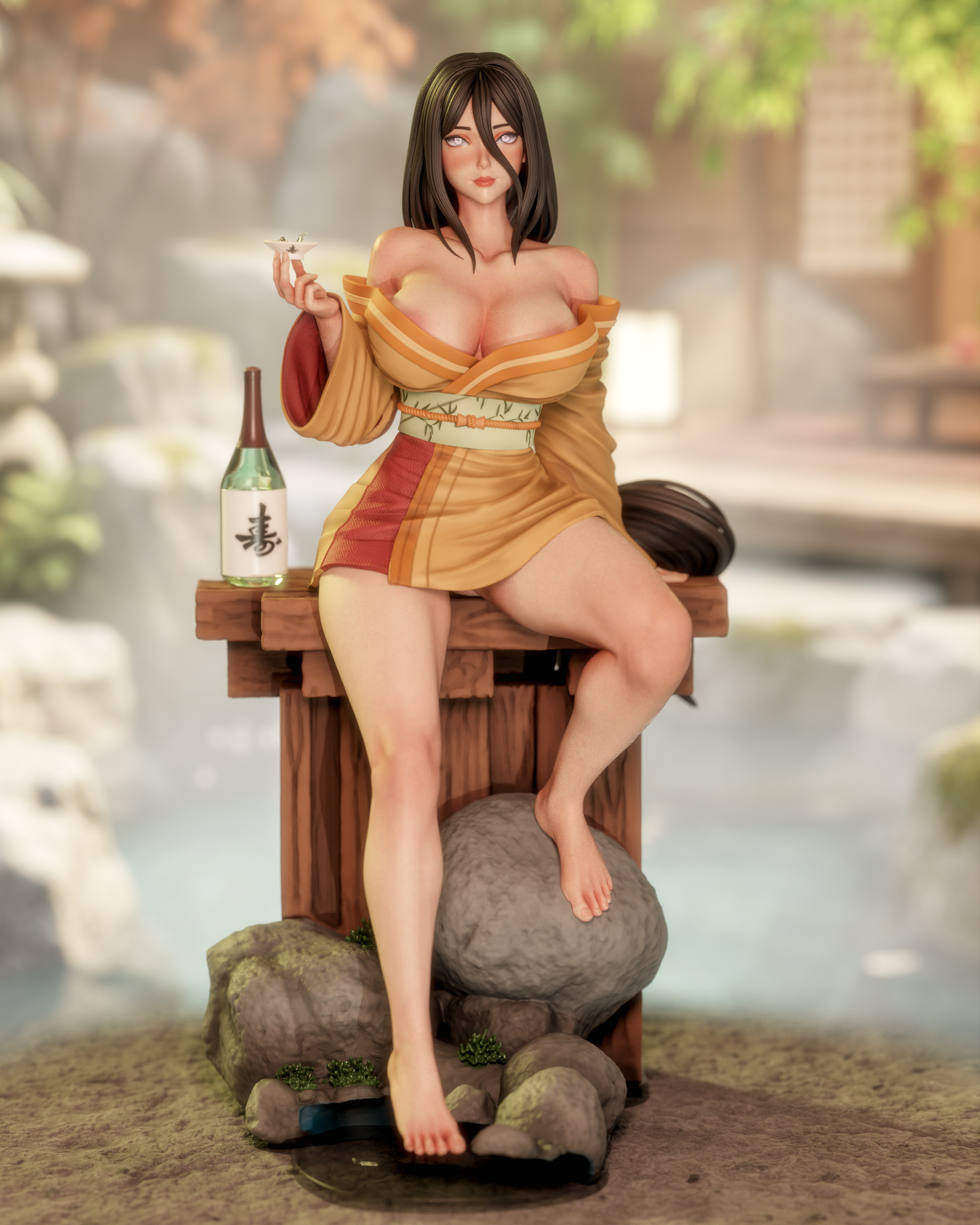 0864 Hanabi Scarlet Flower NSFW - STL 3D Print Files