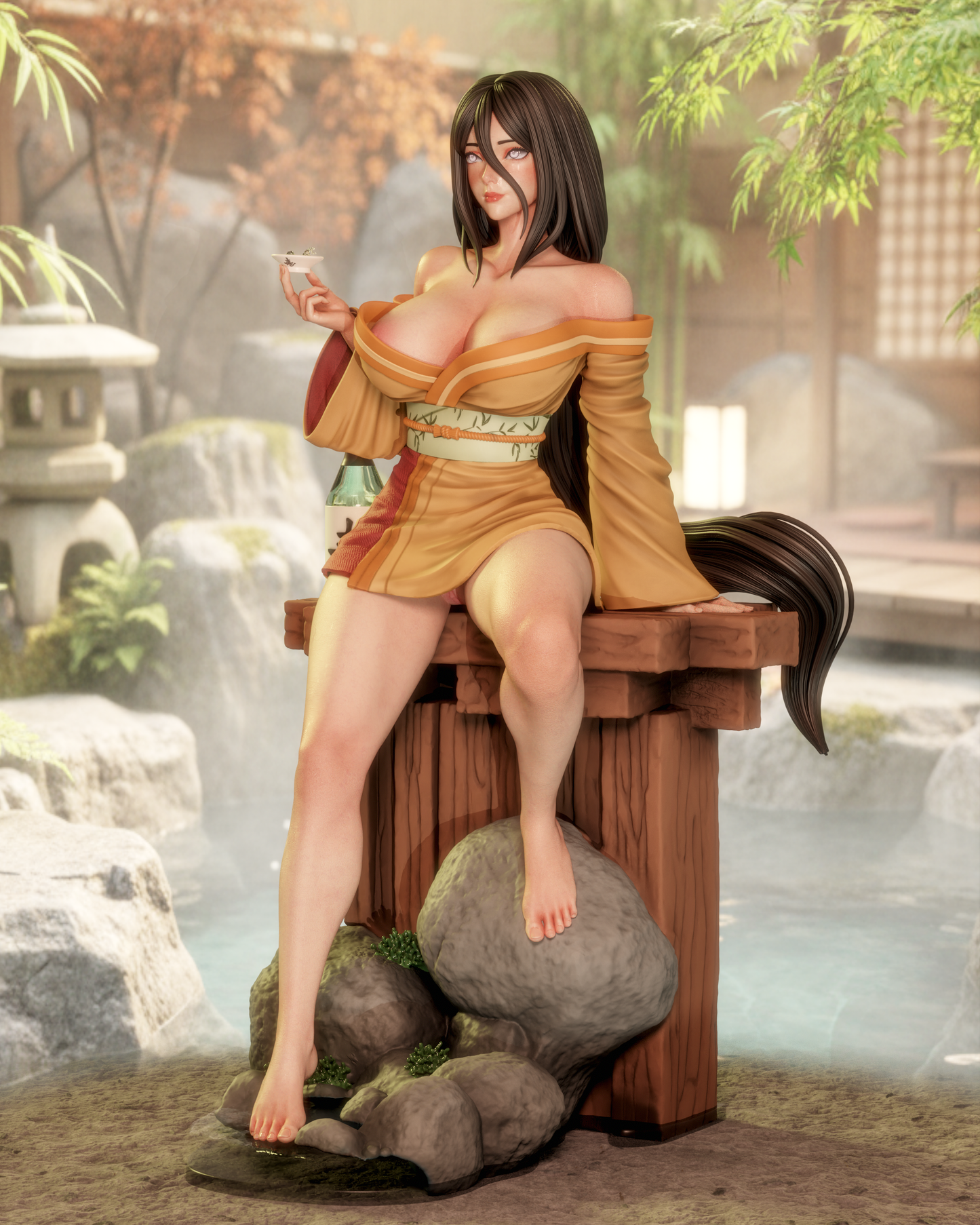 0864 Hanabi Scarlet Flower NSFW - STL 3D Print Files