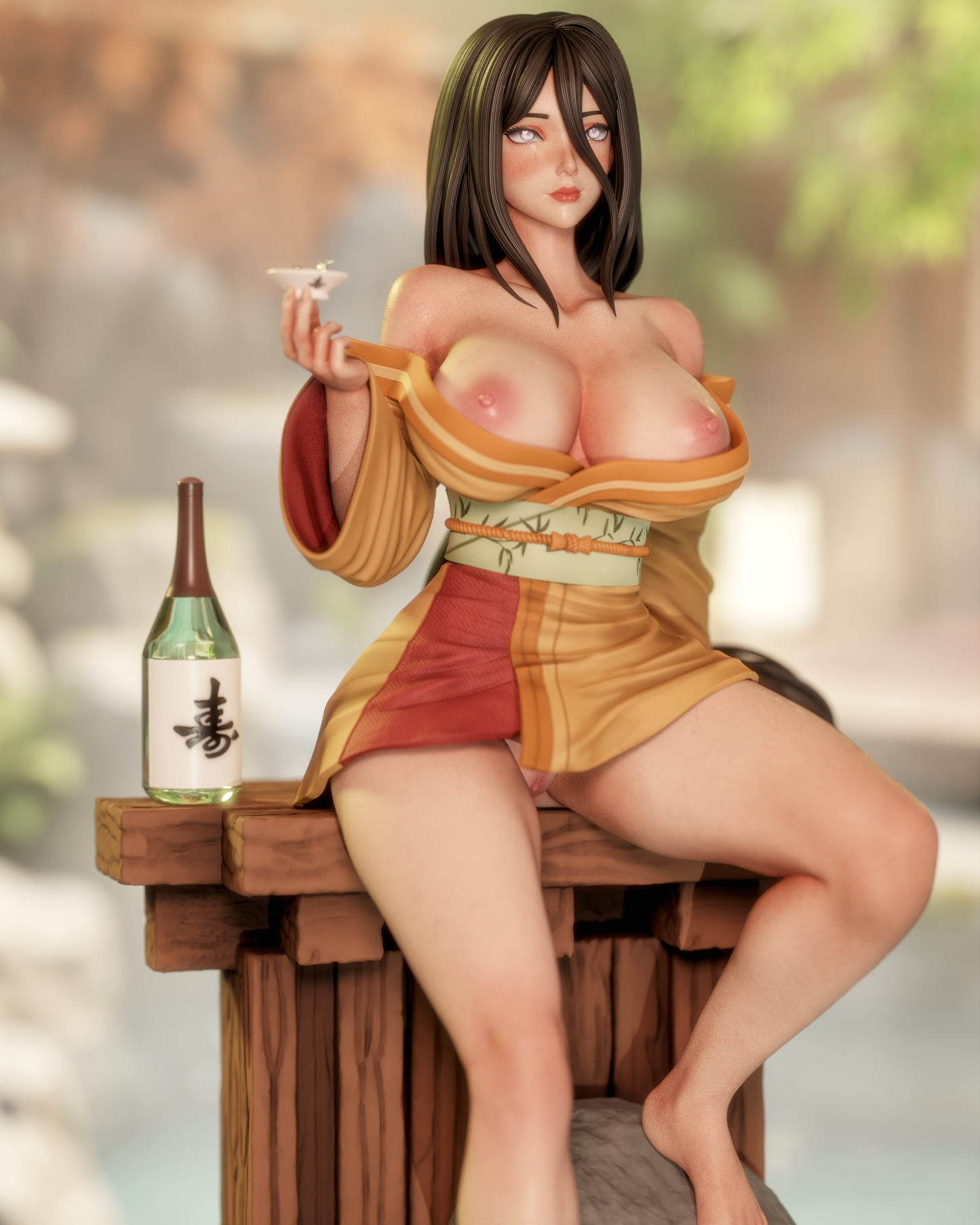 0864 Hanabi Scarlet Flower NSFW - STL 3D Print Files