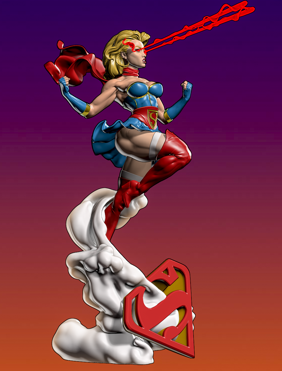 1780 Supergirl Bombshells NSFW - STL 3D Print Files
