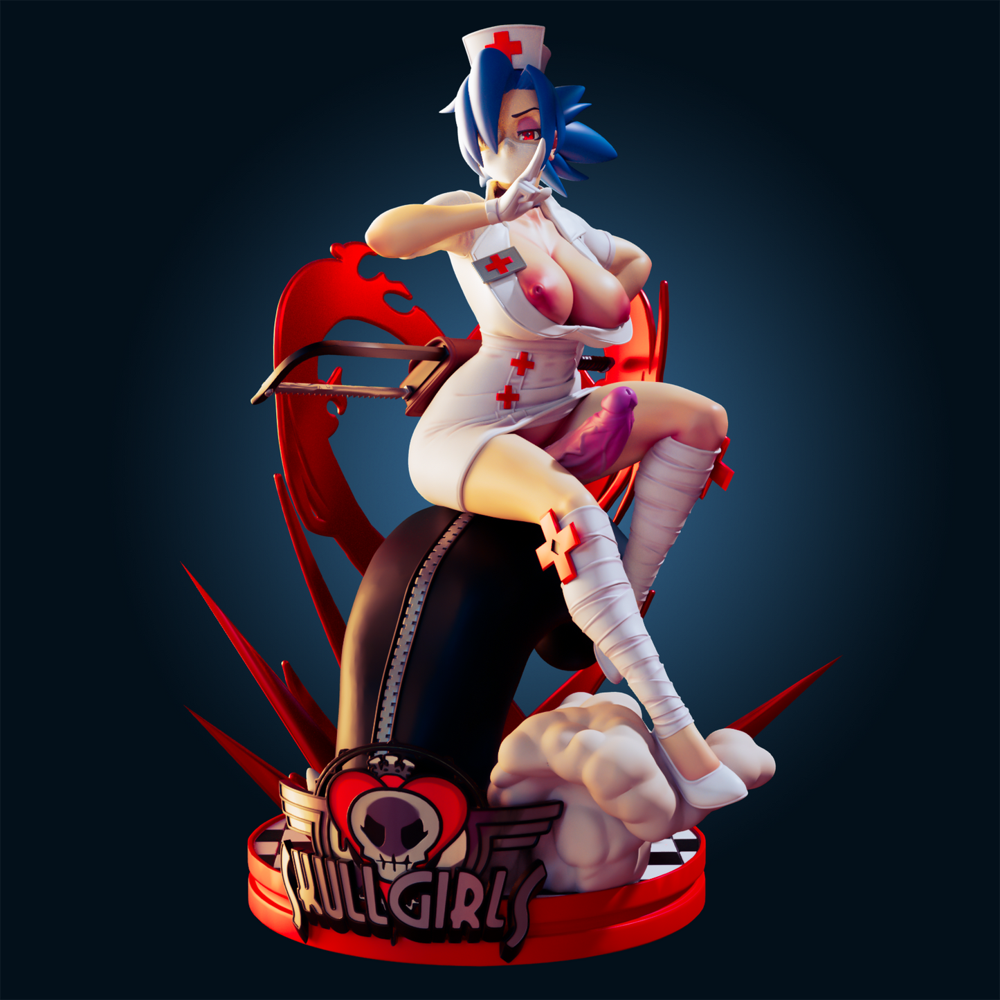 1282 Valentine Skullgirls Nurse - STL 3D Print File