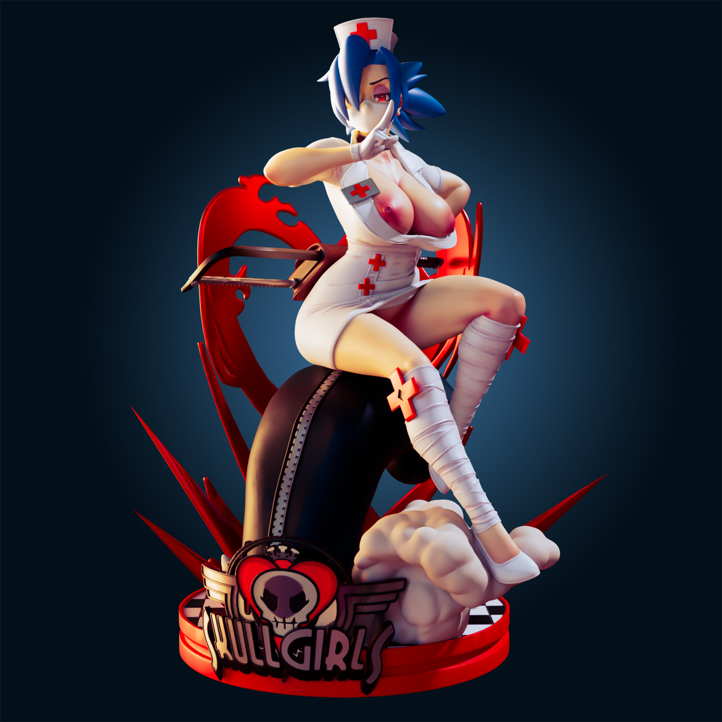 1282 Valentine Skullgirls Nurse - STL 3D Print File