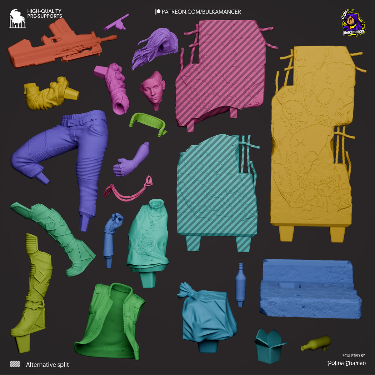 2014 Valerie_Cyberpunk 2077 - STL 3D Print Files