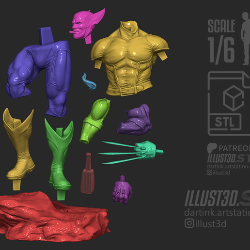 2161 Wolverine_Marvel Comics - STL 3D Print Files