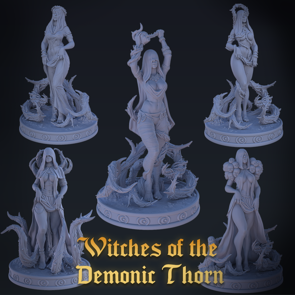 0314 Witches of the Demonic Thorn Full set - STL 3D Print Files