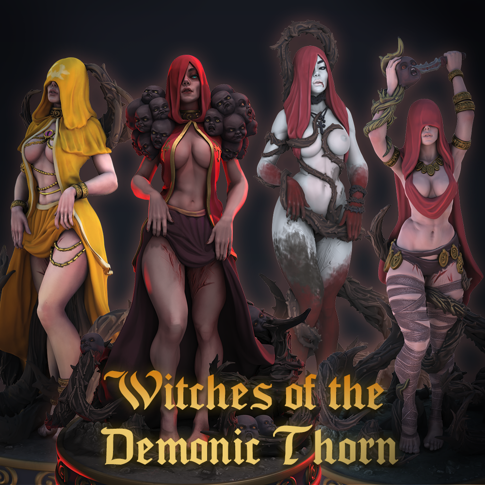 0314 Witches of the Demonic Thorn Full set - STL 3D Print Files