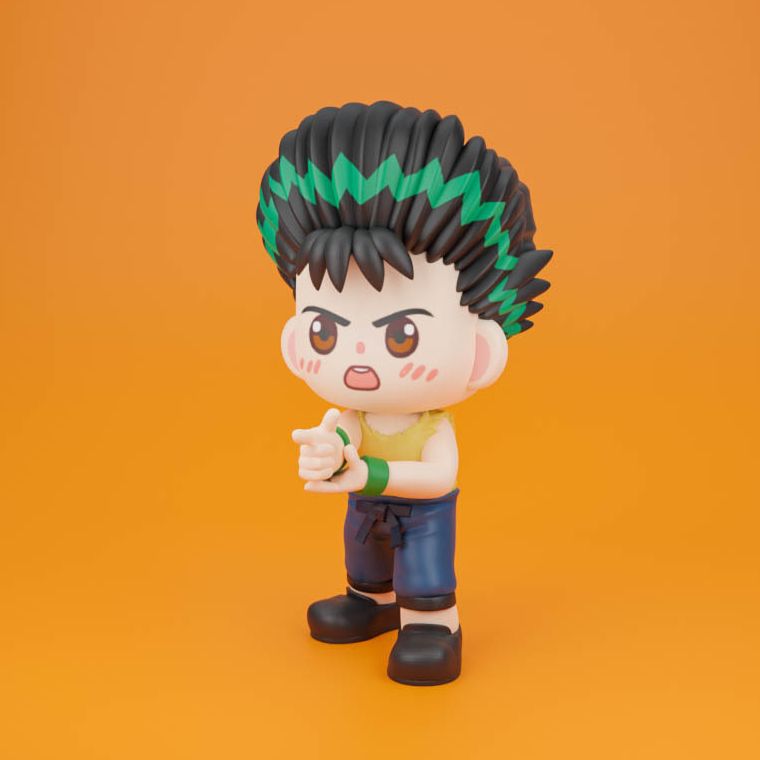0172 Yusuke Urameshi V2 - STL 3D Print Files