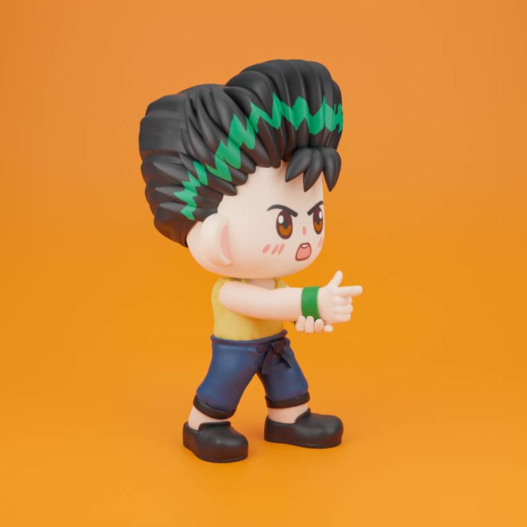 0172 Yusuke Urameshi V2 - STL 3D Print Files