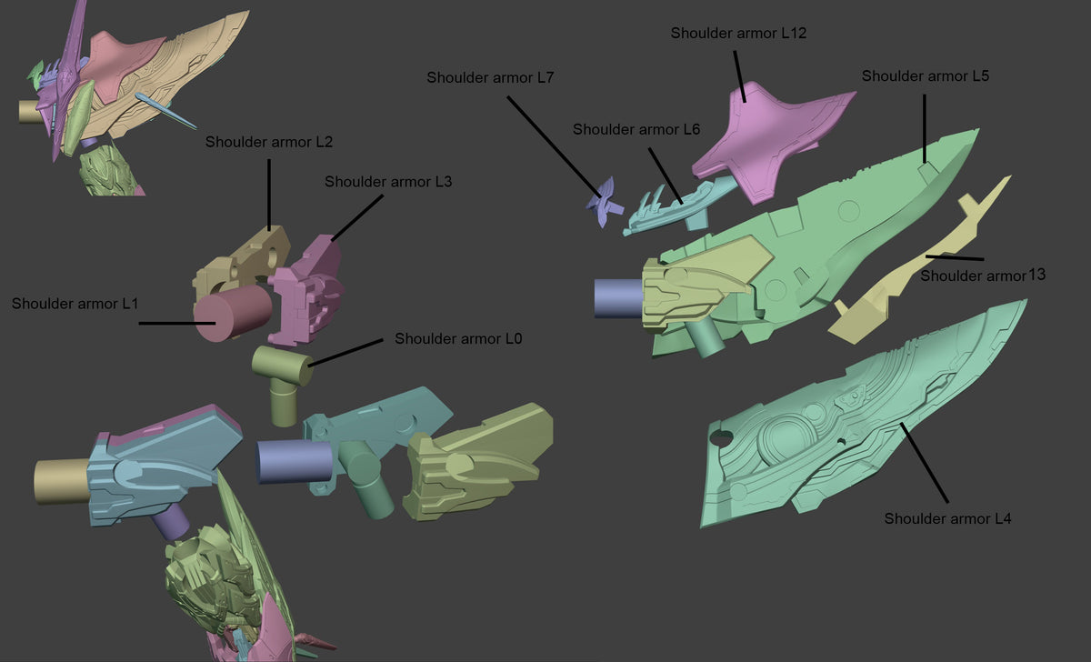 2052 Exostrider and Aemeath_Wuthering Waves - STL 3D Print Files