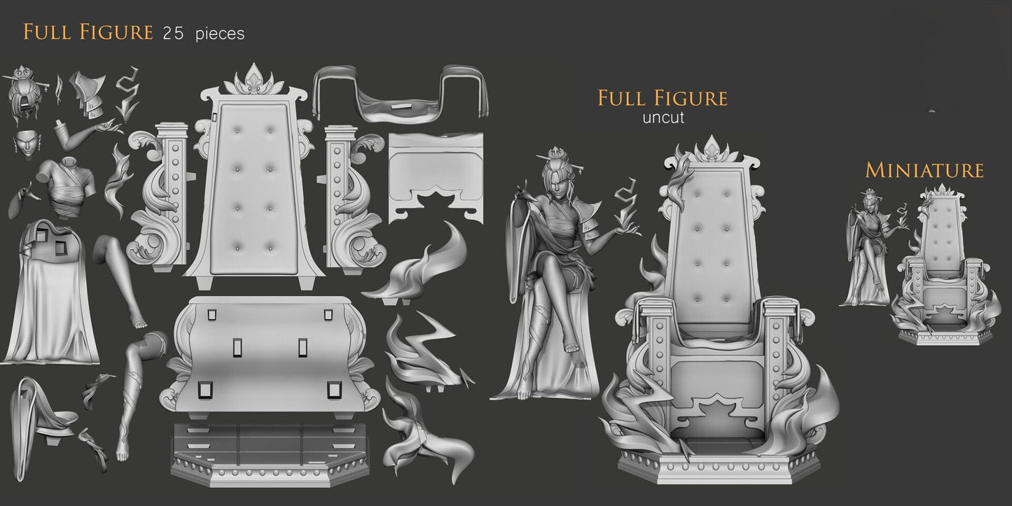 0722 Azula - Avatar Last Airbender - STL 3D Print Files