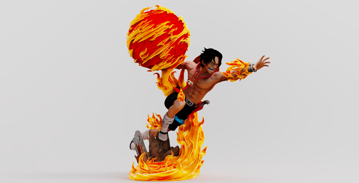 0196 Portgas D.Ace_One Piece - STL 3D Print Files