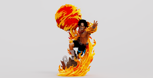 0196 Portgas D.Ace_One Piece - STL 3D Print Files