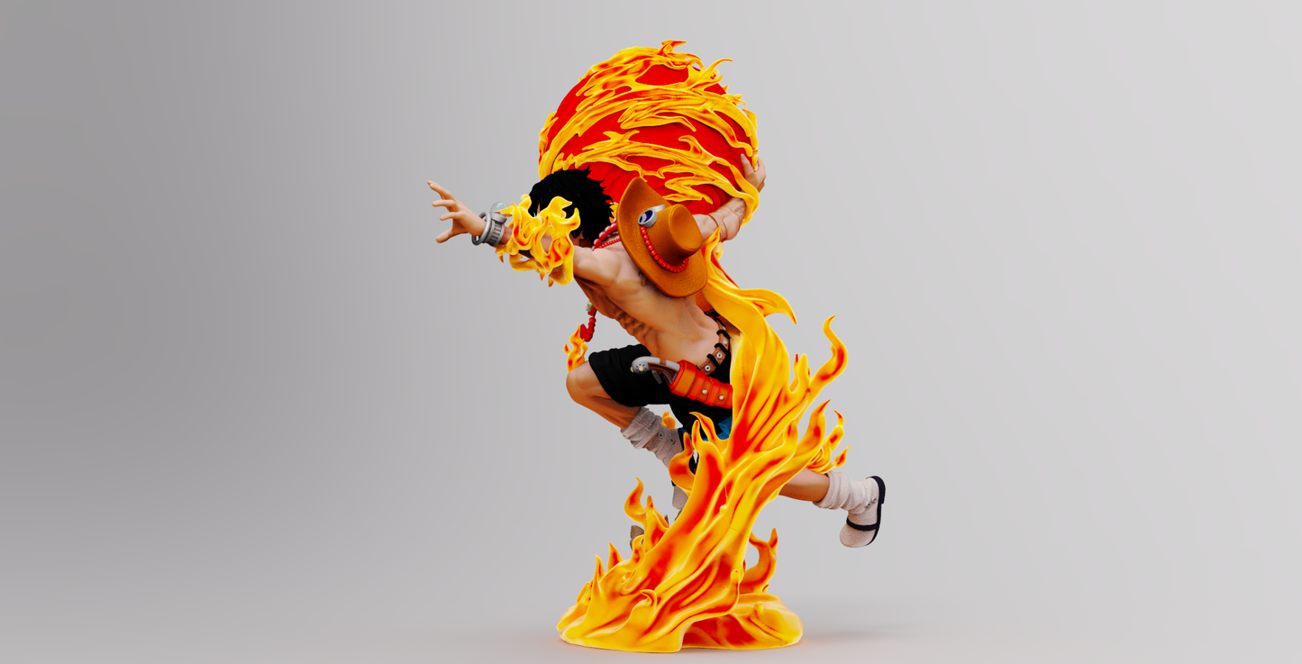 0196 Portgas D.Ace_One Piece - STL 3D Print Files