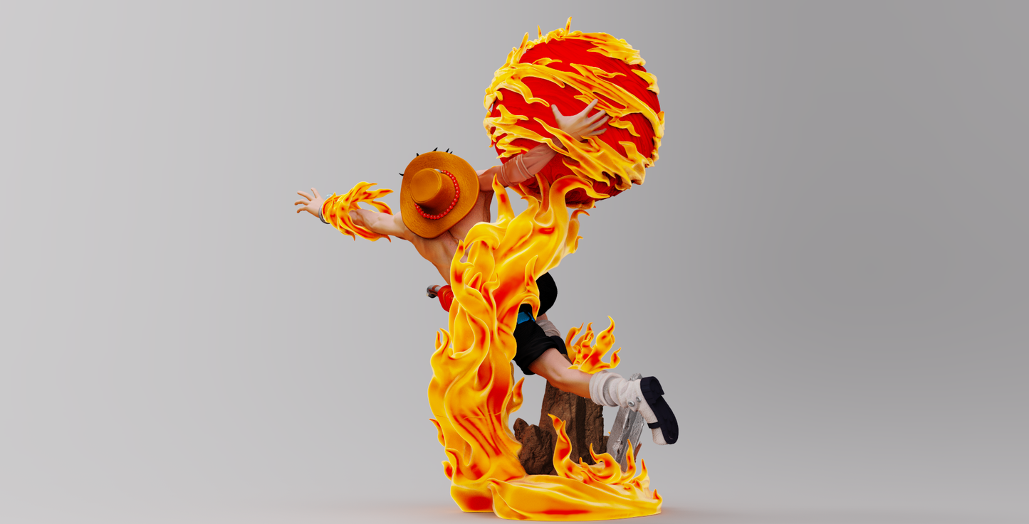 0196 Portgas D.Ace_One Piece - STL 3D Print Files