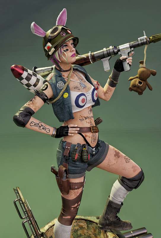0831 Tank Girl - STL 3D Print Files