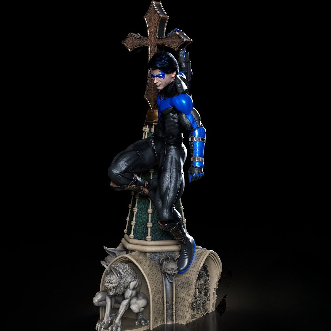 0811 Nightwing II Statue and Bust - STL 3D Print Files