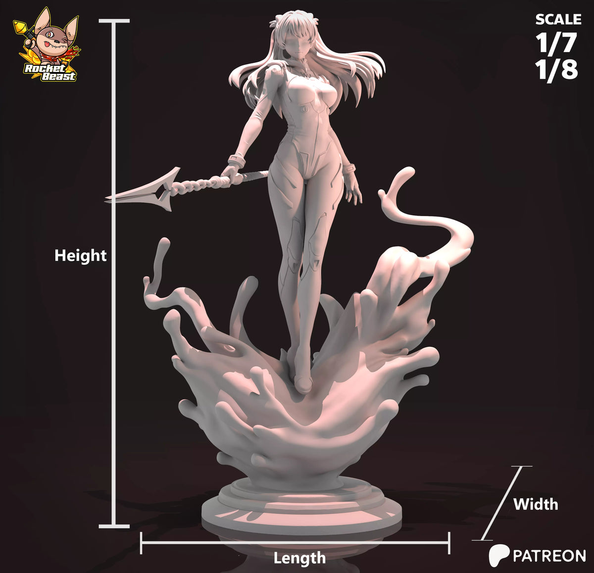 2056 Asuka Langley Soryu - STL 3D Print Files
