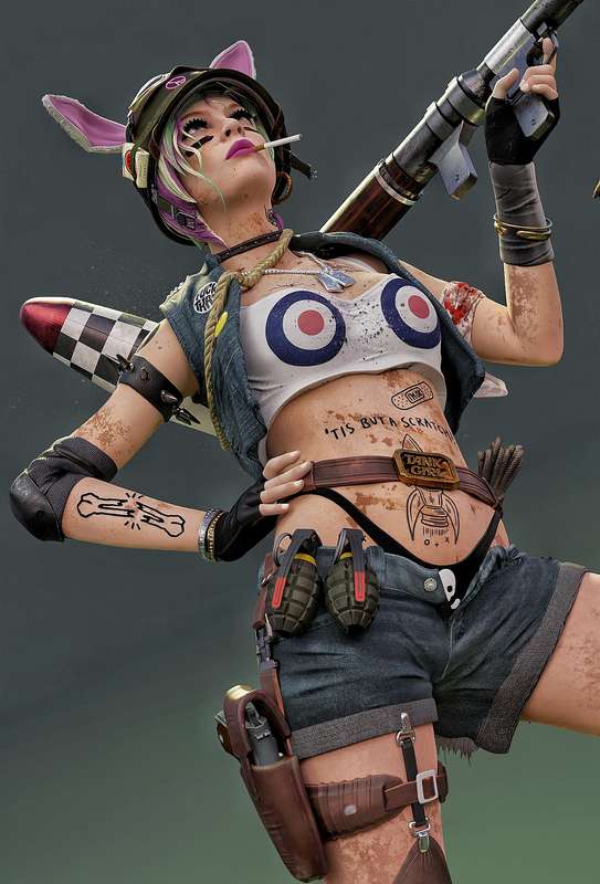 0831 Tank Girl - STL 3D Print Files