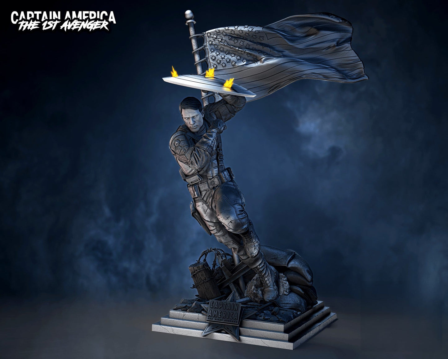 0465 Captain America - Marvel Comics (1329) - STL 3D Print Files