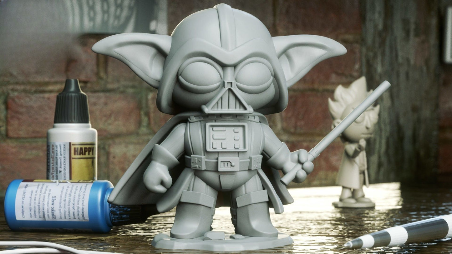 0092 Baby Yoda as Darth Vader - STL 3D Print Files