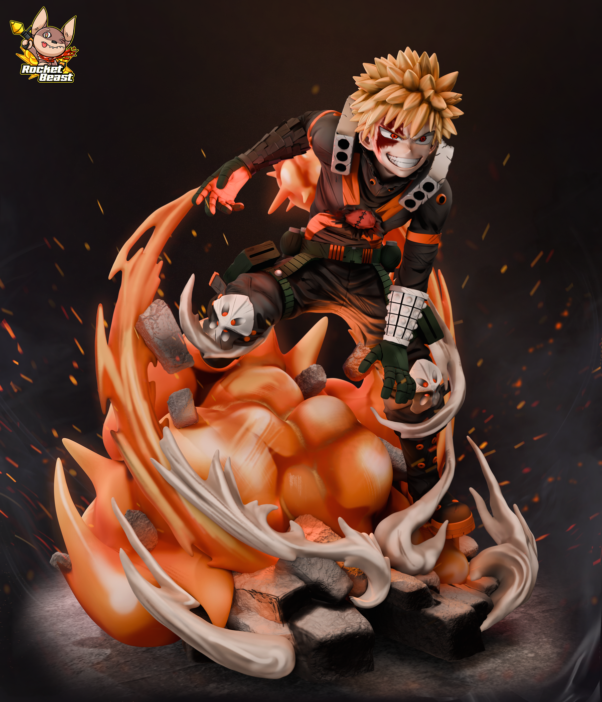 2072 Katsuki Bakugo_My Hero Academia - STL 3D Print Files
