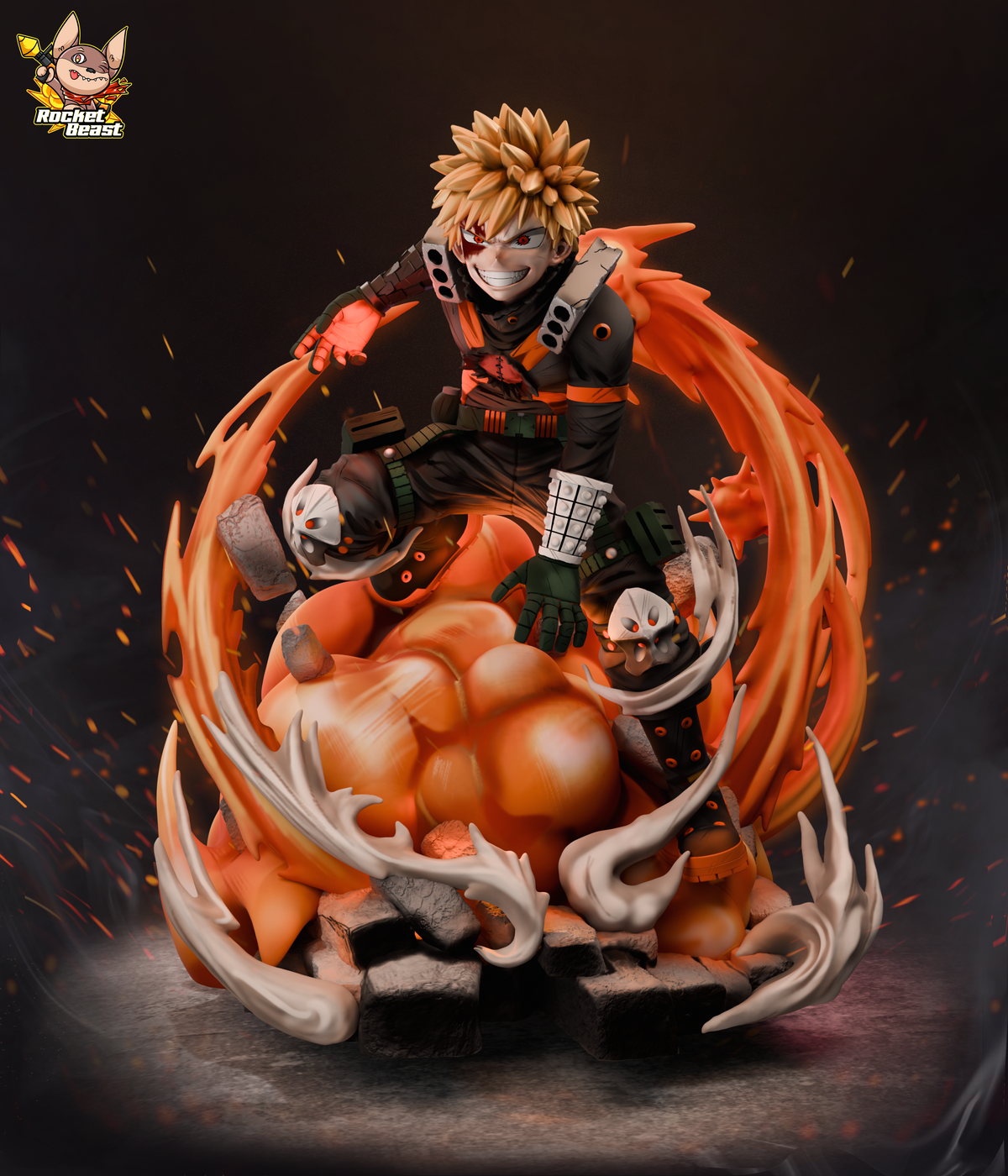 2072 Katsuki Bakugo_My Hero Academia - STL 3D Print Files