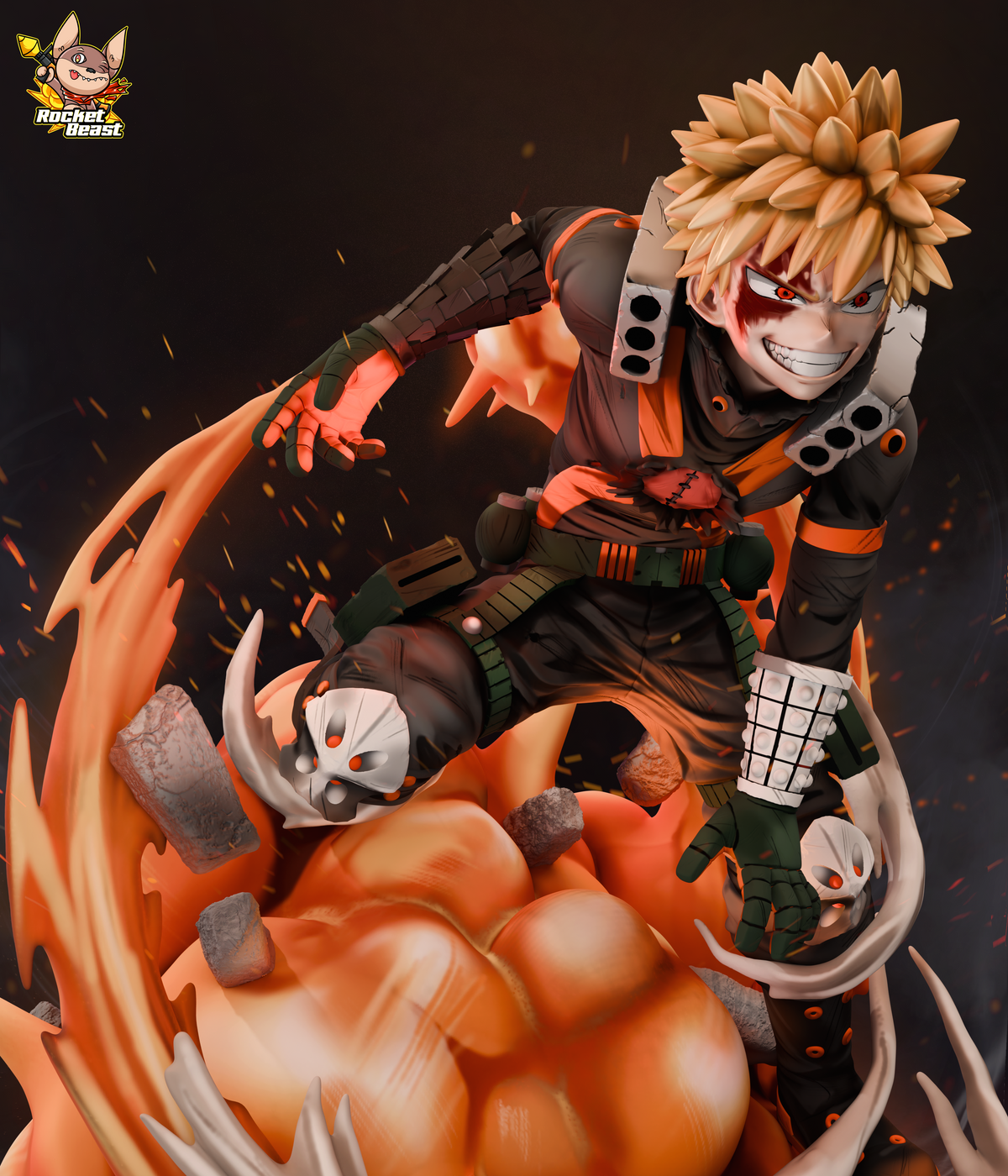 2072 Katsuki Bakugo_My Hero Academia - STL 3D Print Files