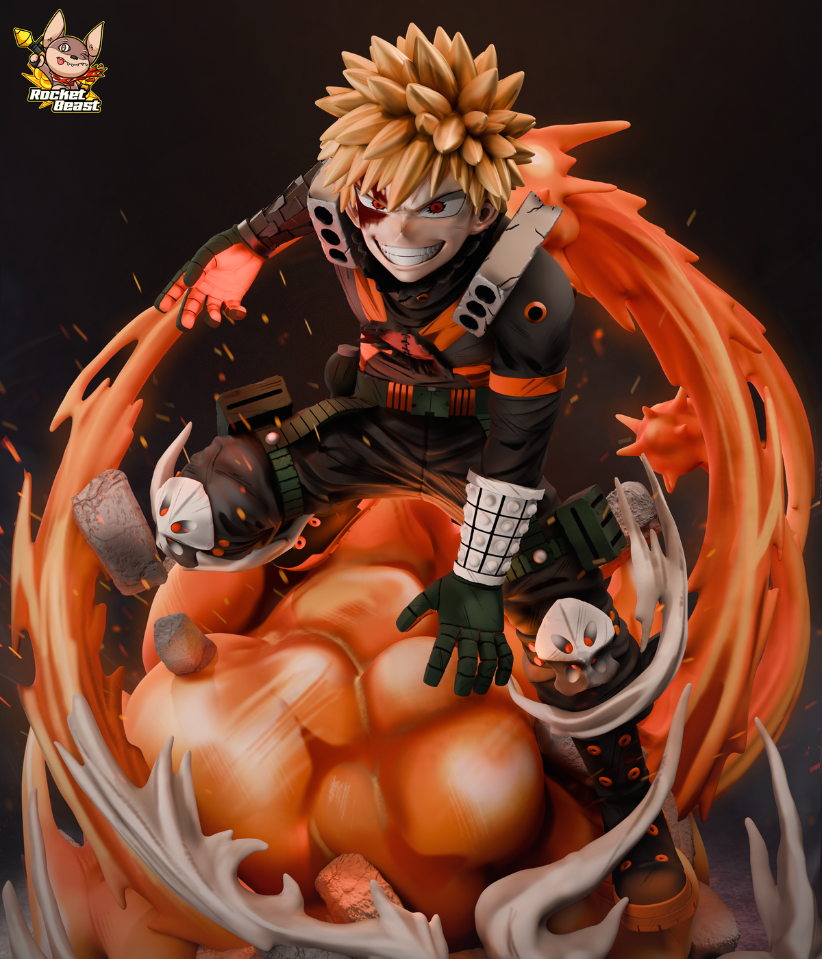 2072 Katsuki Bakugo_My Hero Academia - STL 3D Print Files