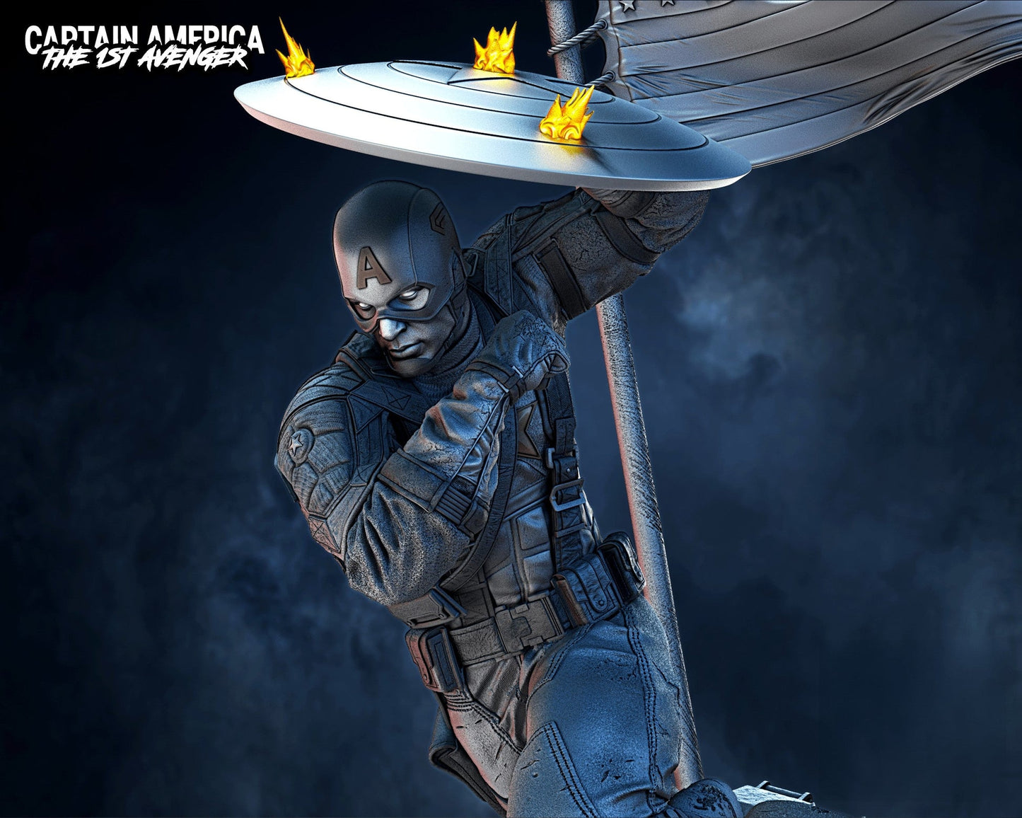 0465 Captain America - Marvel Comics (1329) - STL 3D Print Files