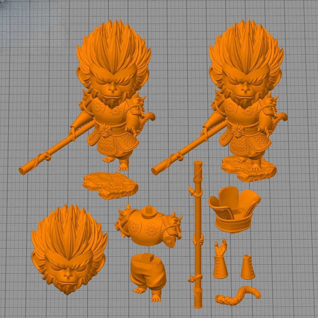 0097 Black Wukong - STL 3D Print Files