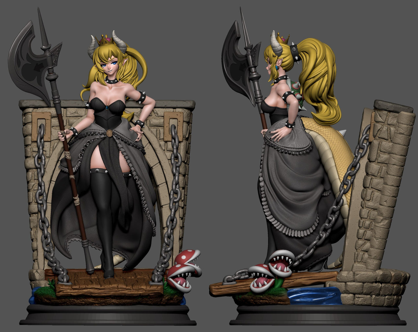 1157 Battle Axe Bowsette - STL 3D Print Files