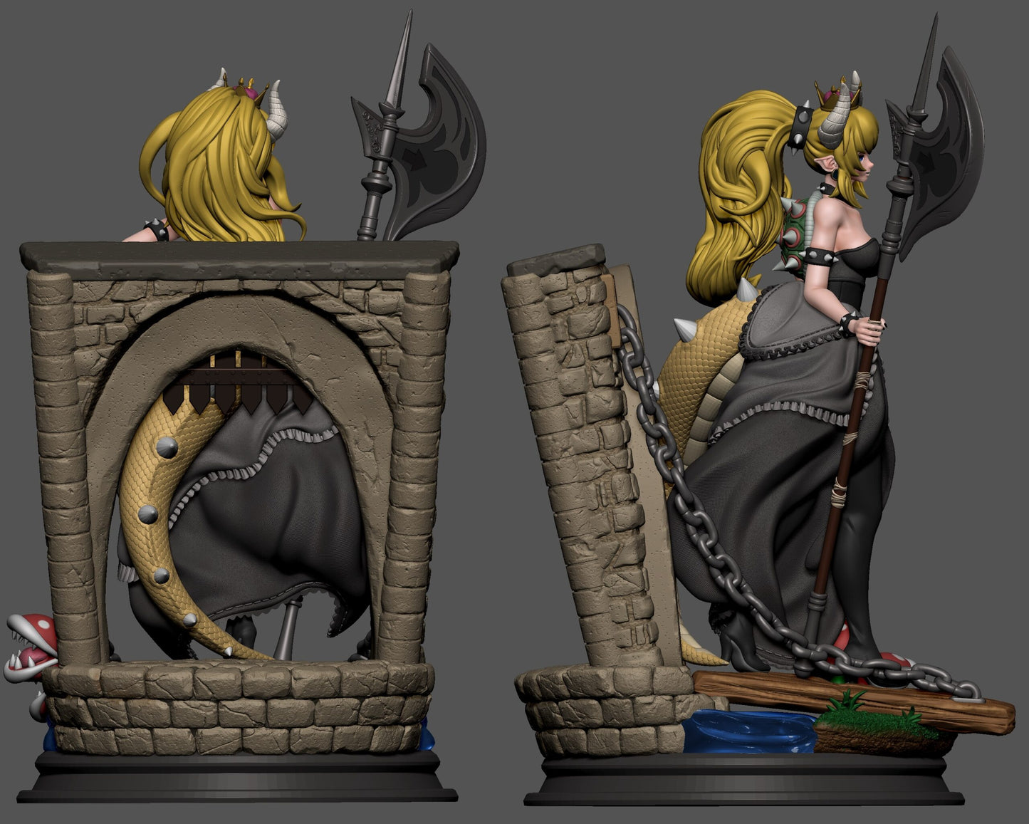 1157 Battle Axe Bowsette - STL 3D Print Files