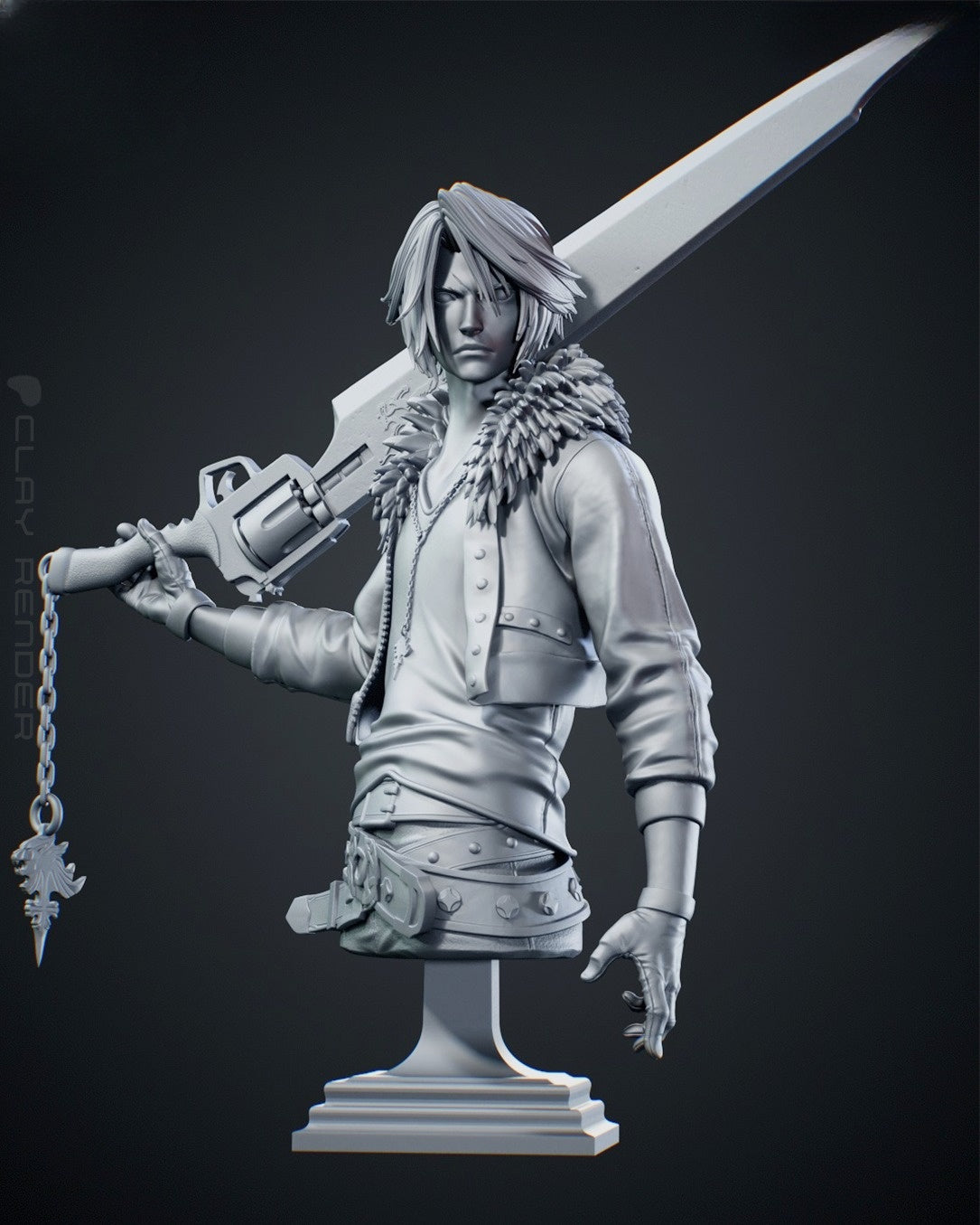 1370 Squall Leonhart_Final Fantasy VIII - STL 3D Print Files