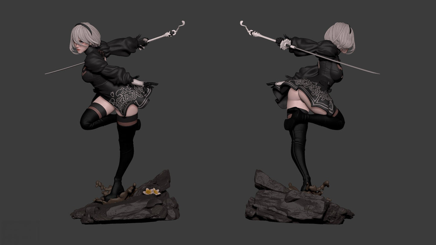 0979 2B - Nier Automata (1667) - STL 3D Print Files