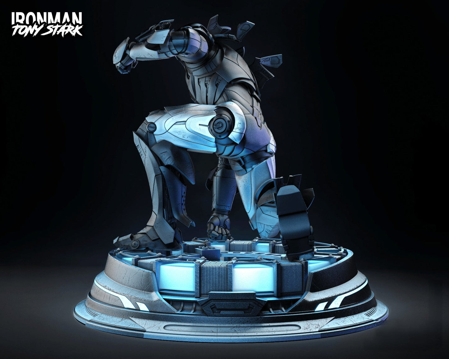 0757 Iron Man Landing Pose - Marvel Comics - STL 3D Print Files